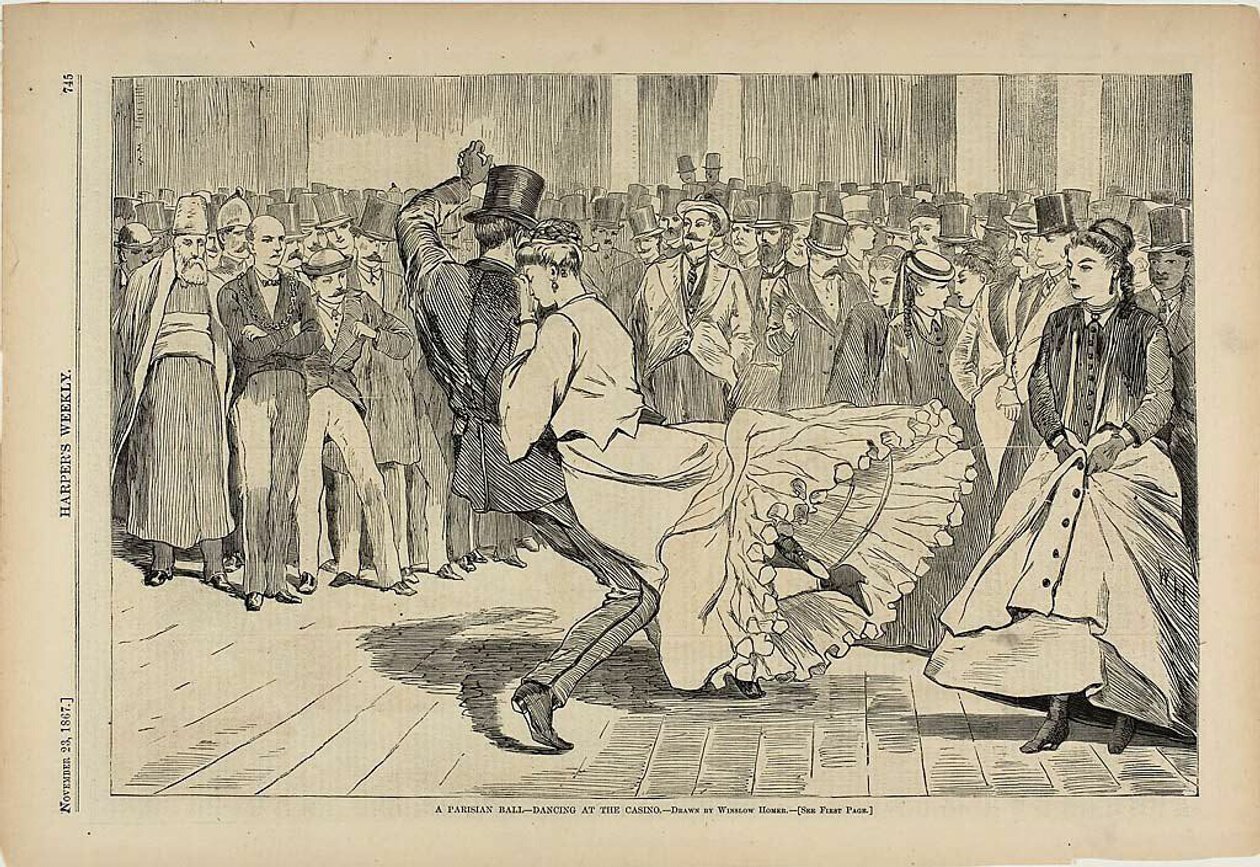 En parisisk balletdanser på kasinoet af Winslow Homer