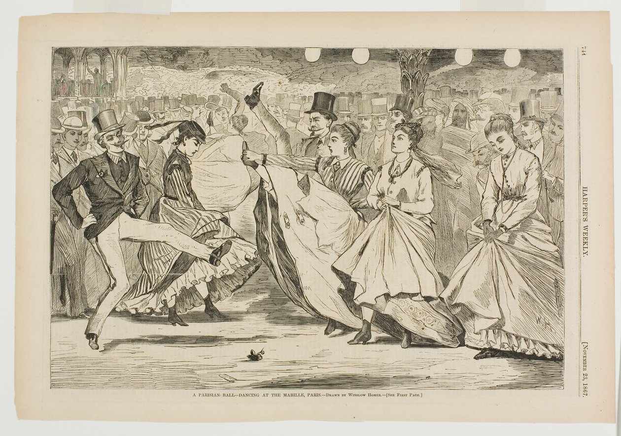 Et parisisk bal, der danser på Mabille, Paris af Winslow Homer
