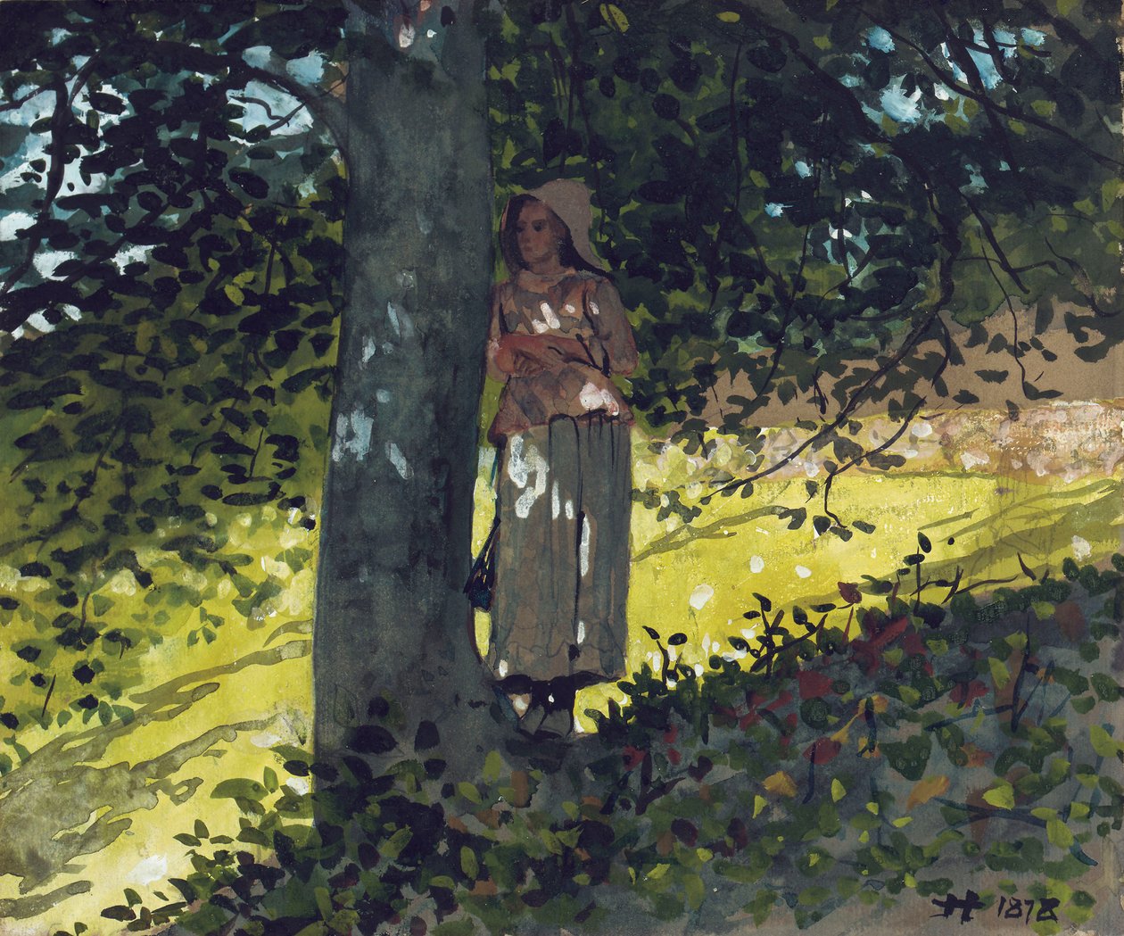 Et skyggefuldt sted, Houghton Farm, 1878 af Winslow Homer