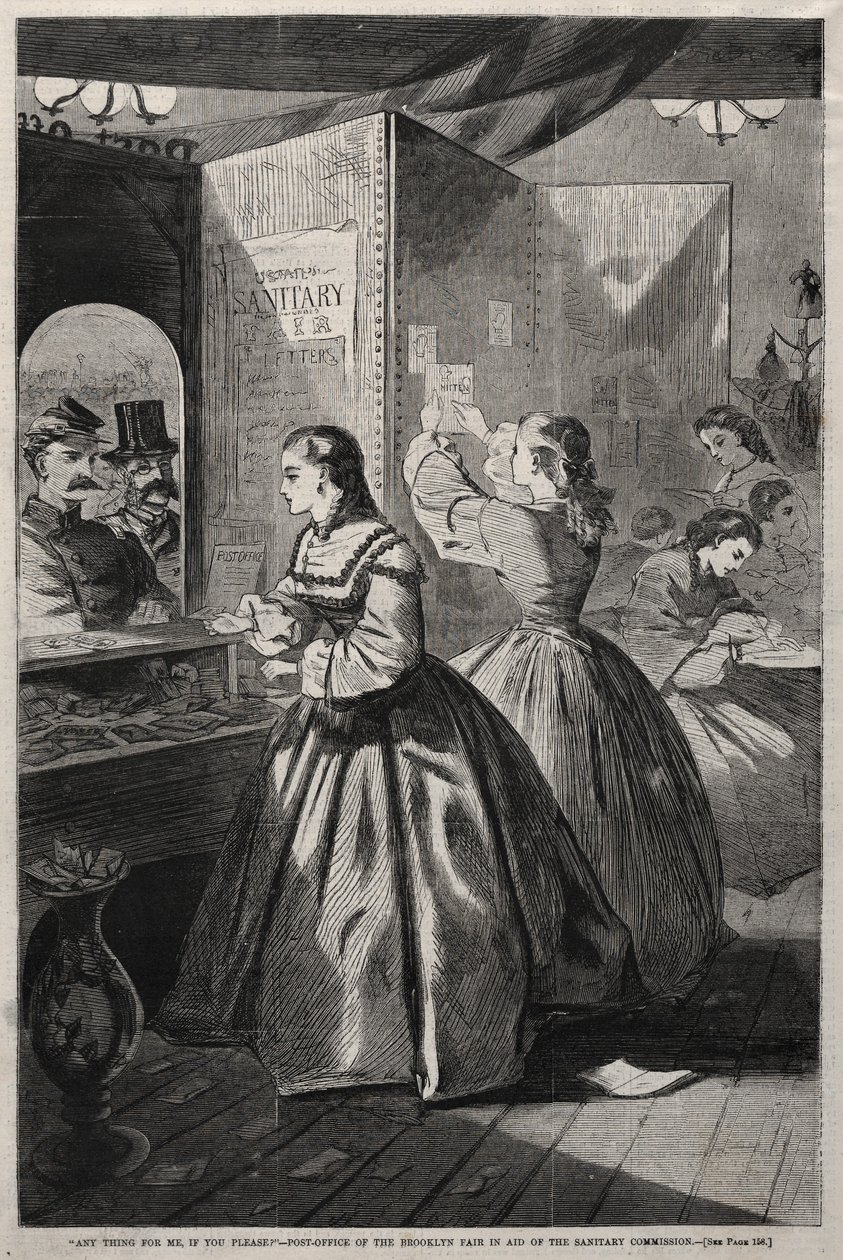 Any Thing for Me, If you Please - Postkontoret for Brooklyn Fair in Aid..., 1864. af Winslow Homer