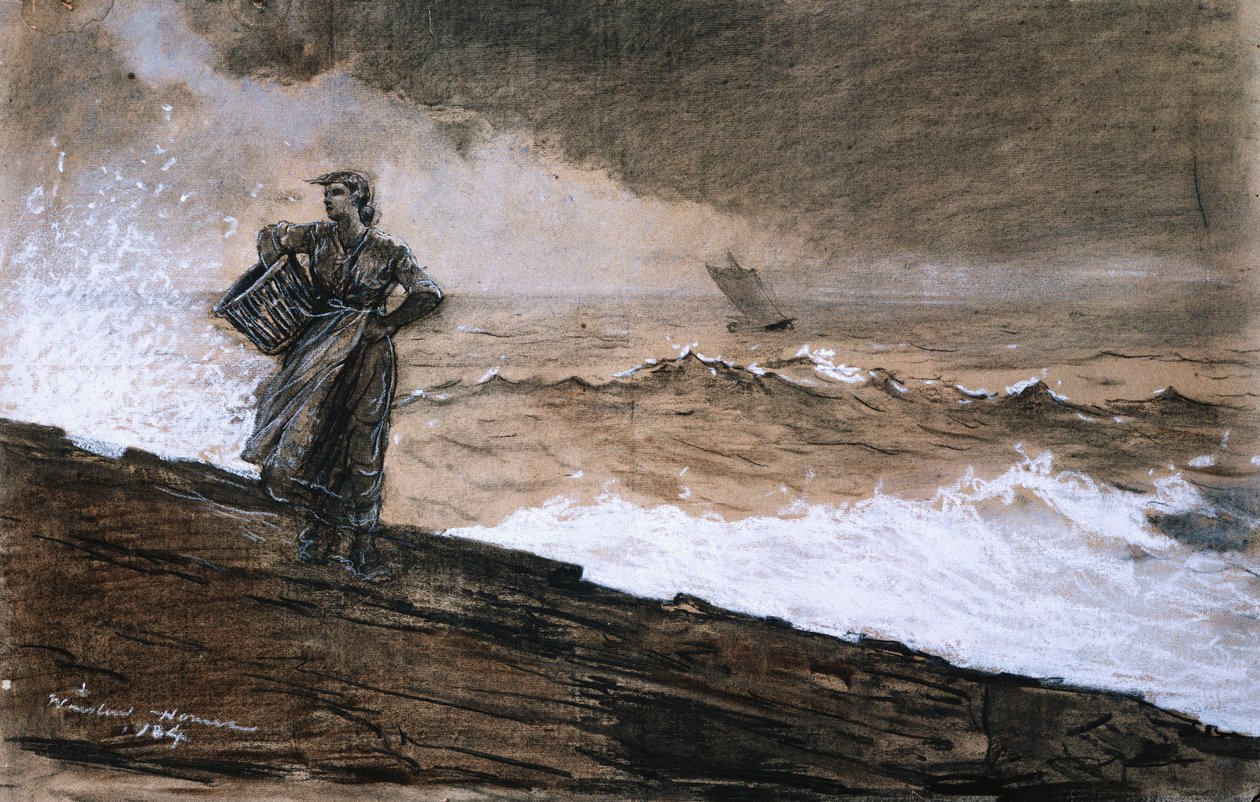 Ved højhavet, 1884 af Winslow Homer