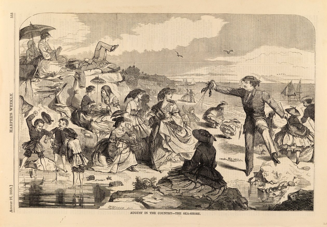 August på landet - The Sea-Shore, fra Harper