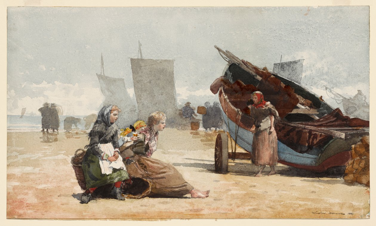 Strandmotiv, Cullercoats af Winslow Homer