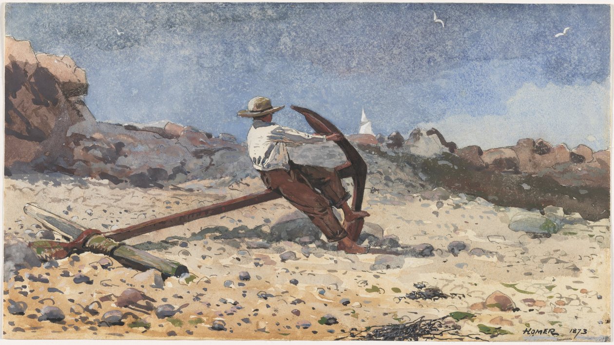 Dreng med anker af Winslow Homer