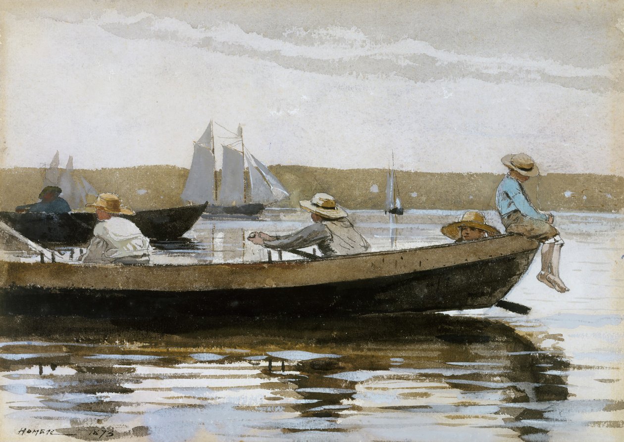 Boys in a Dory, 1873. af Winslow Homer