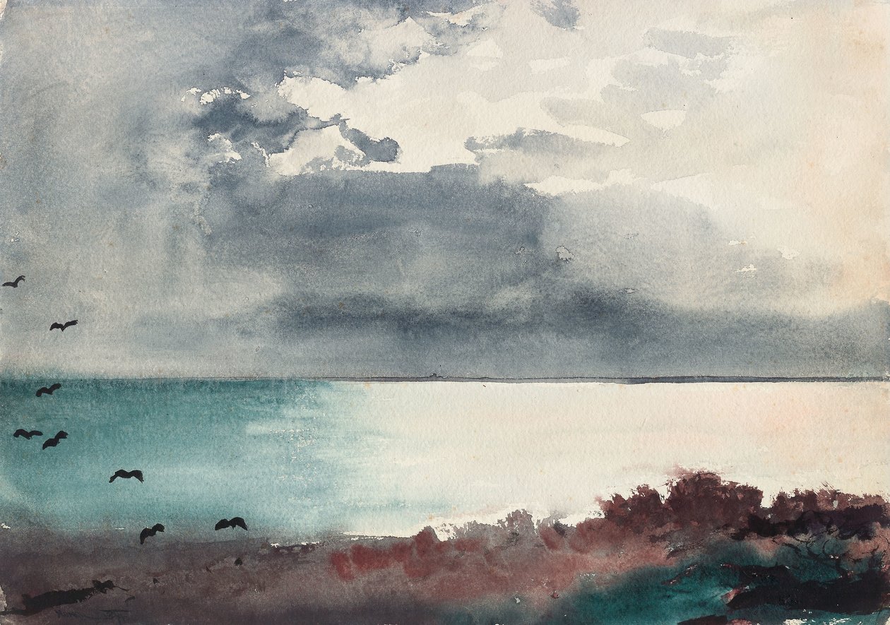 Breaking Storm, Coast of Maine af Winslow Homer