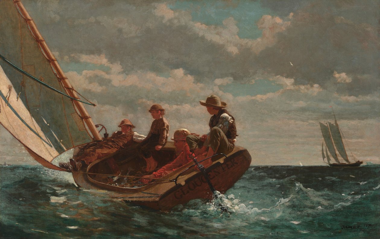 Brisen tager til (en gunstig vind) af Winslow Homer