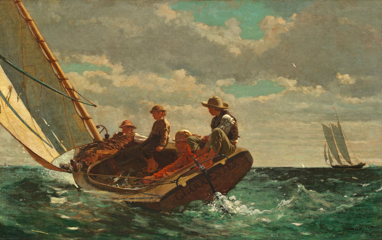 Breezing Up (A Fair Wind) 1873-76 af Winslow Homer