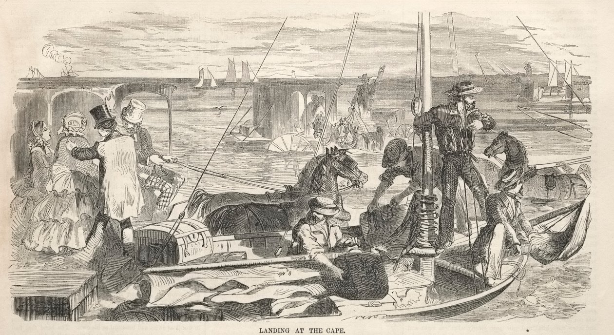Lejrmødeskitser: Landing at the Cape, 1858. af Winslow Homer