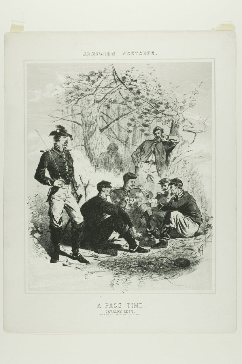 Skitser fra kampagnen: A Pass Time - Kavaleriets hvile af Winslow Homer