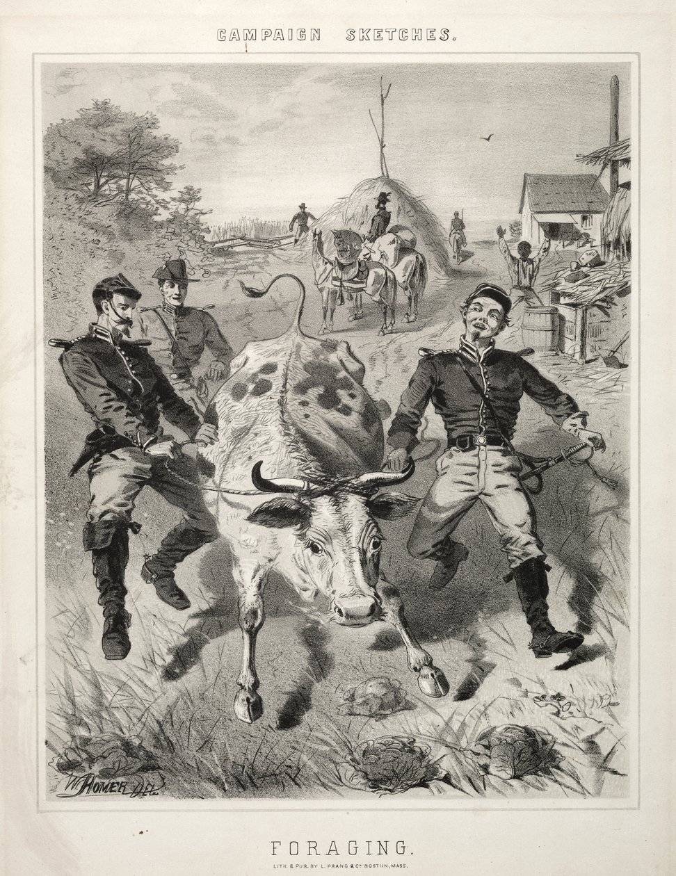 Felttogsskitser: Fouragering af Winslow Homer