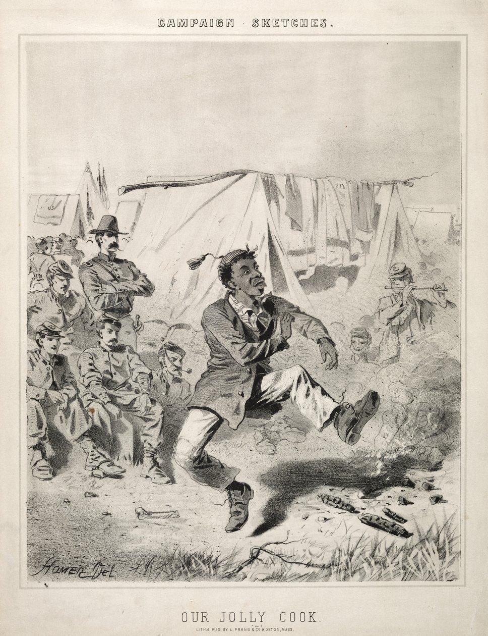 Kampagneskitser: Our Jolly Cook, 1863. af Winslow Homer
