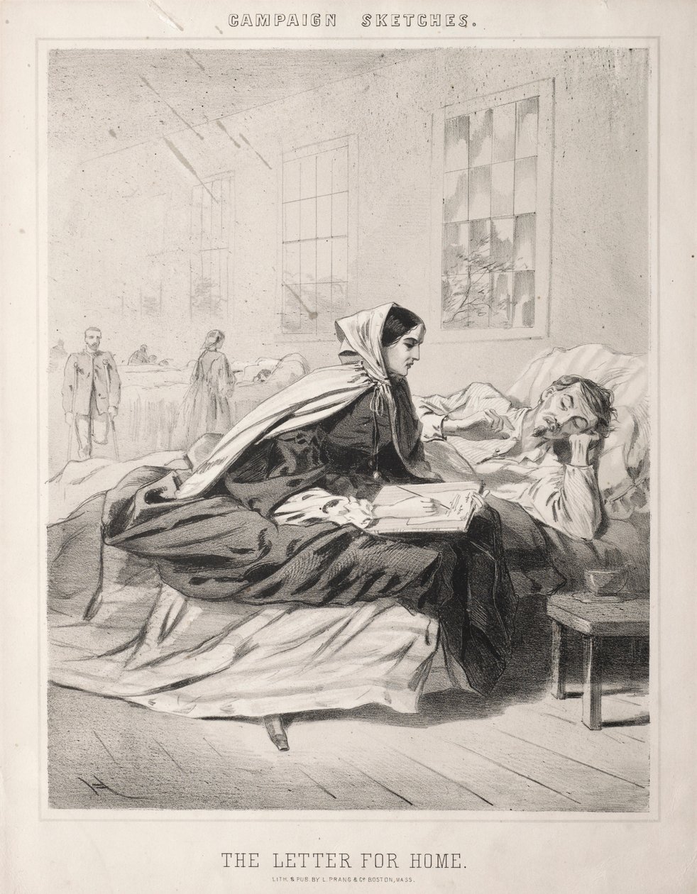 Campaign Sketches: The Letter for Home, 1863. af Winslow Homer