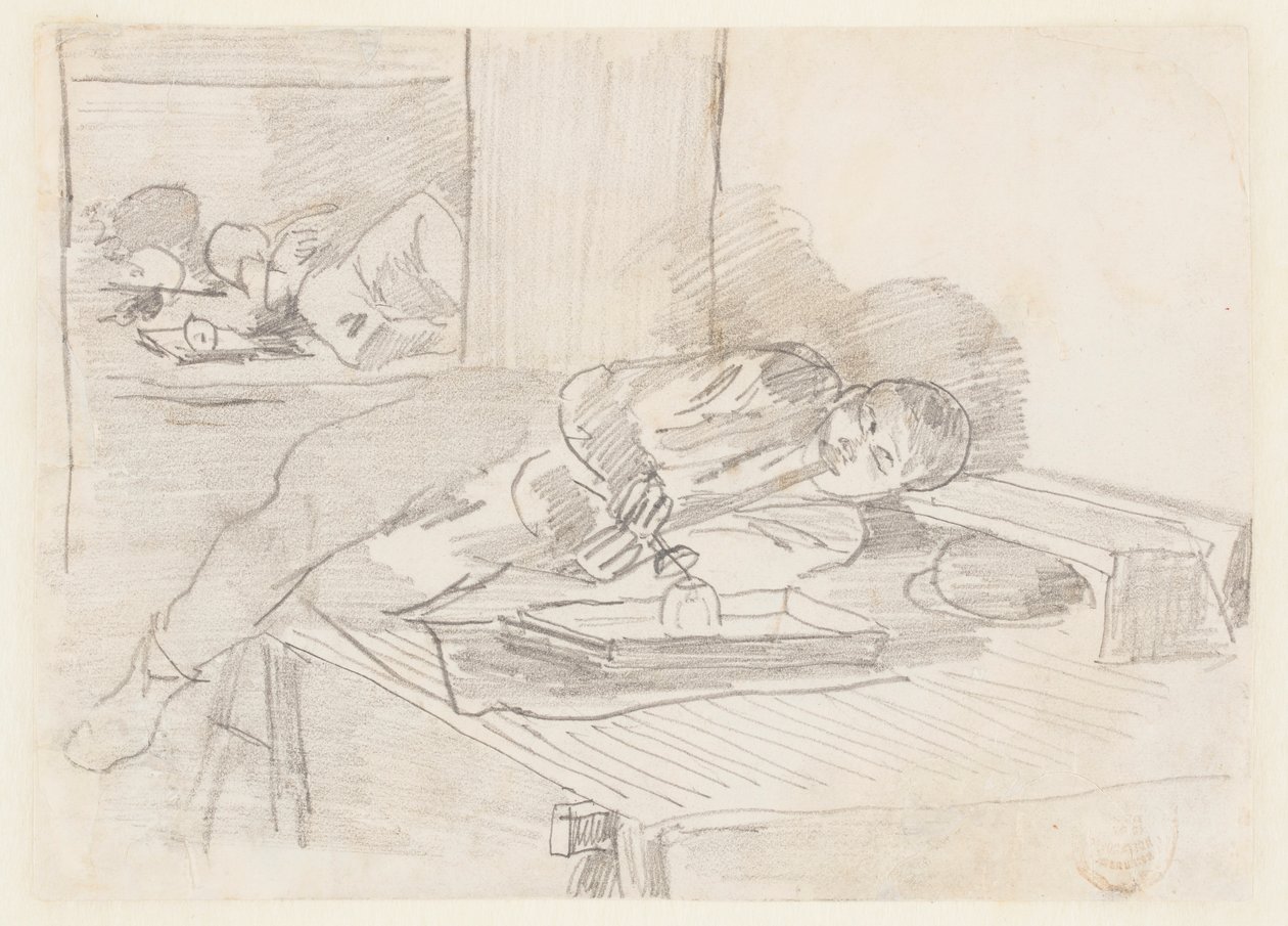 Kinesisk mand, der ryger et opiumsrør i et klubhus på Baxter Street, New York City af Winslow Homer