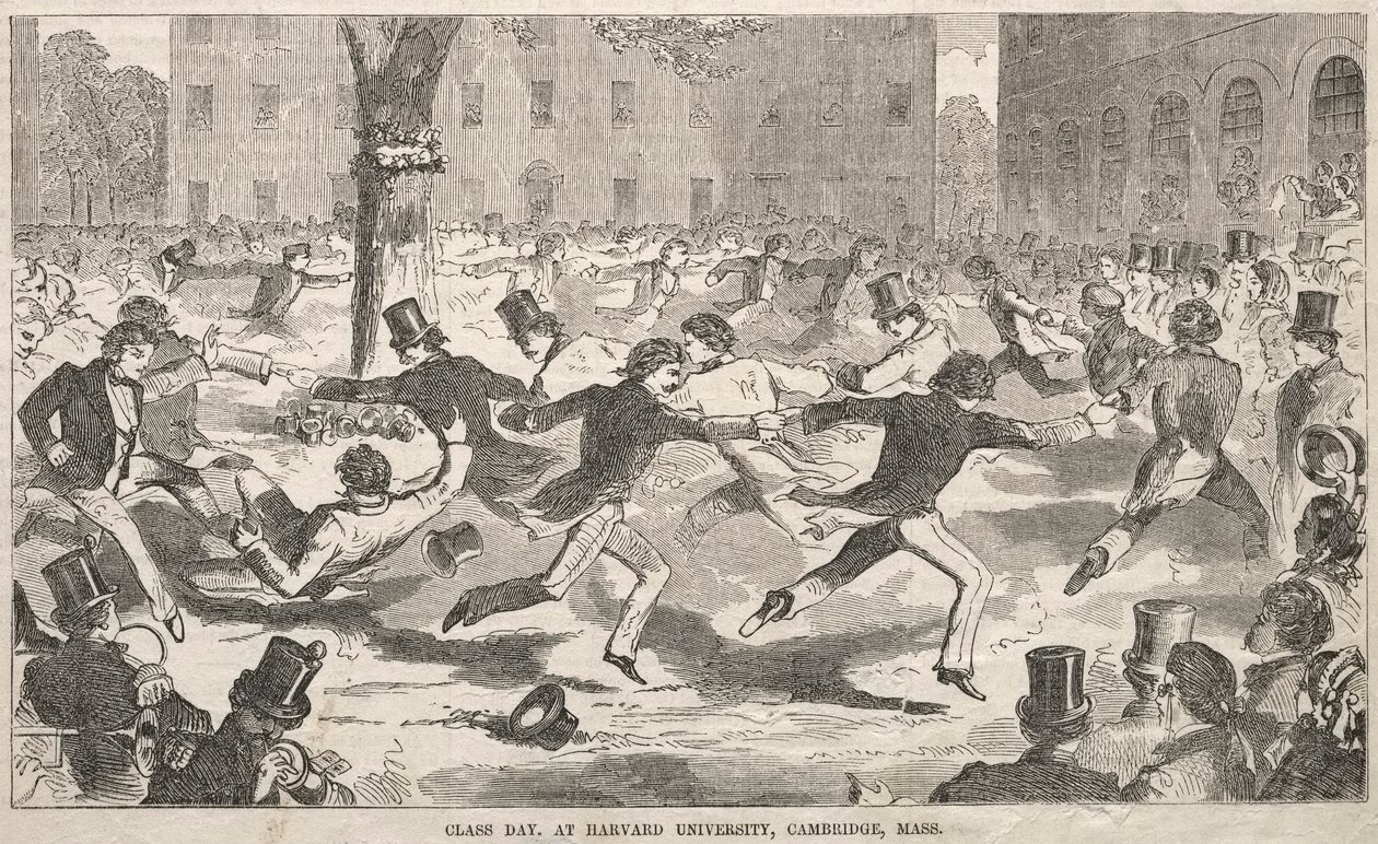 Klassedag ved Harvard University, Cambridge, Massachusetts, 1858. af Winslow Homer