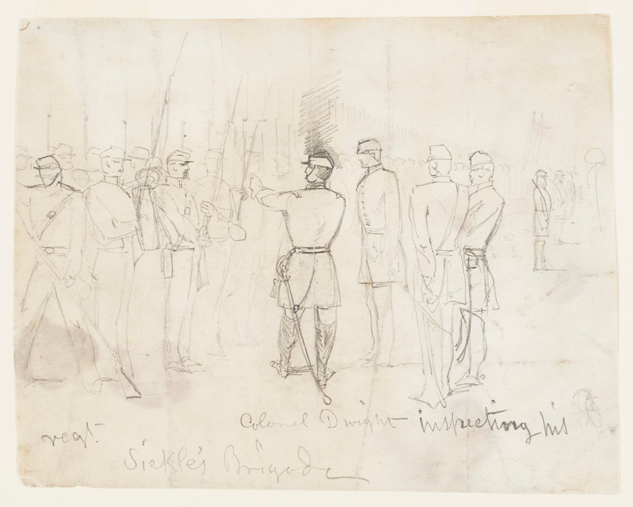 Oberst Dwight inspicerer sit regiment af Winslow Homer