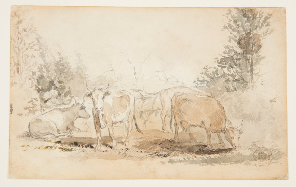 Køer på en græsgang af Winslow Homer