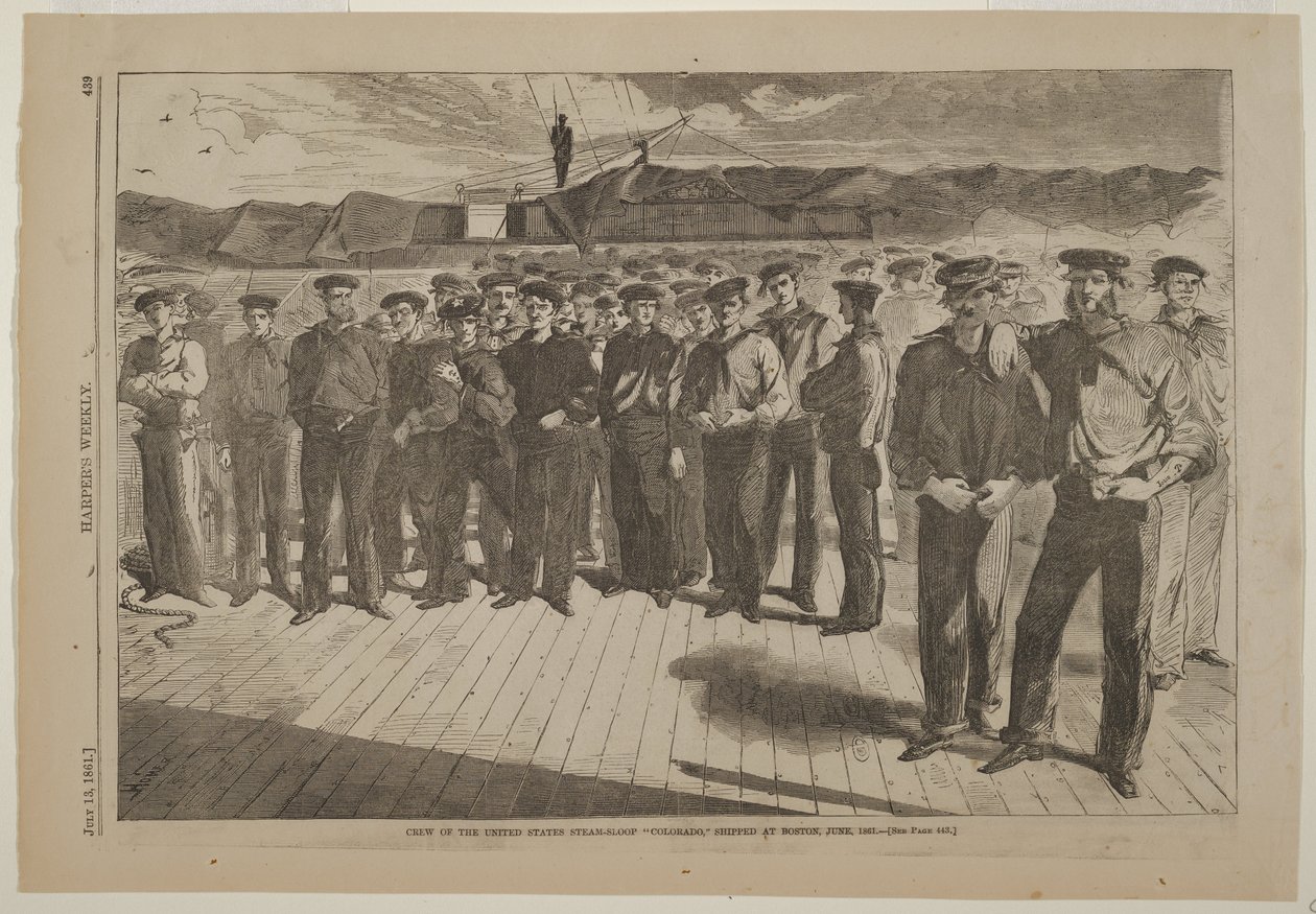 Besætning på den amerikanske dampslup Colorado, hyret i Boston, juni 1861 af Winslow Homer
