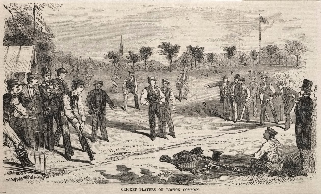 Cricketspillere på Boston Common af Winslow Homer