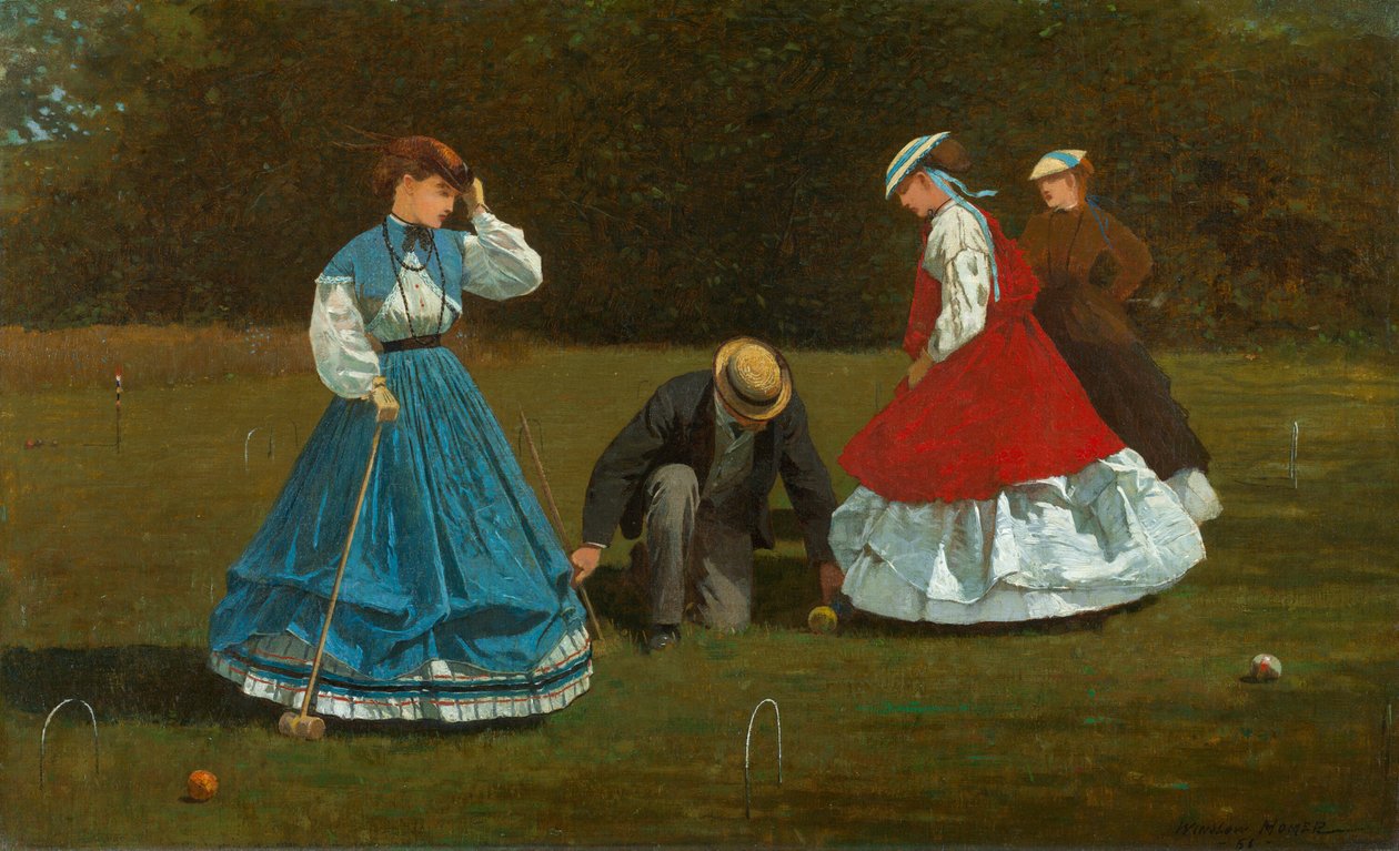 Kroket scene af Winslow Homer