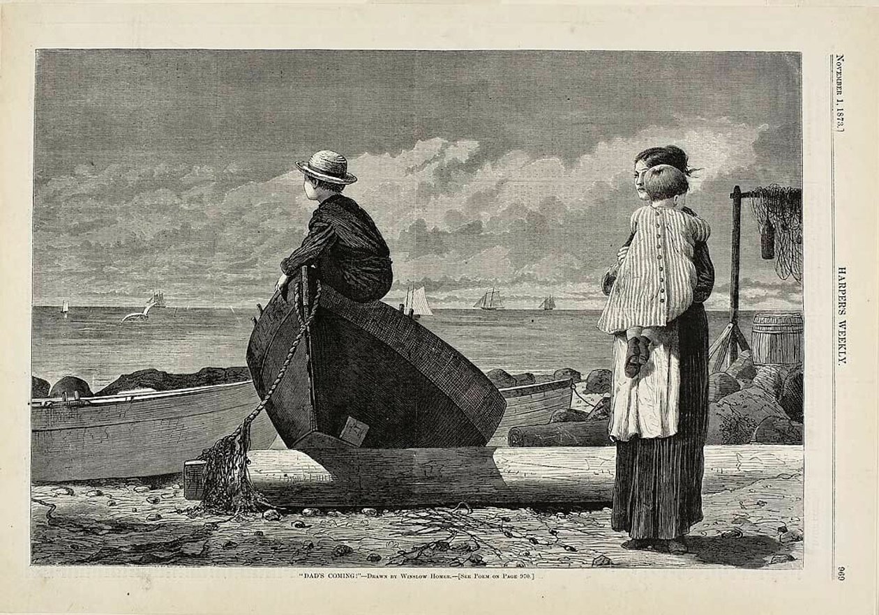 "Far kommer!" af Winslow Homer