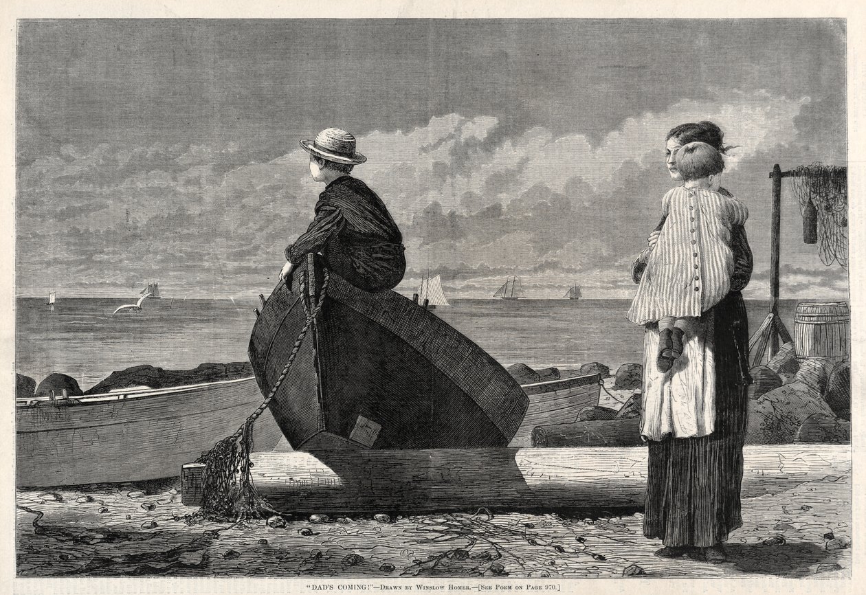 „Far kommer!“ af Winslow Homer