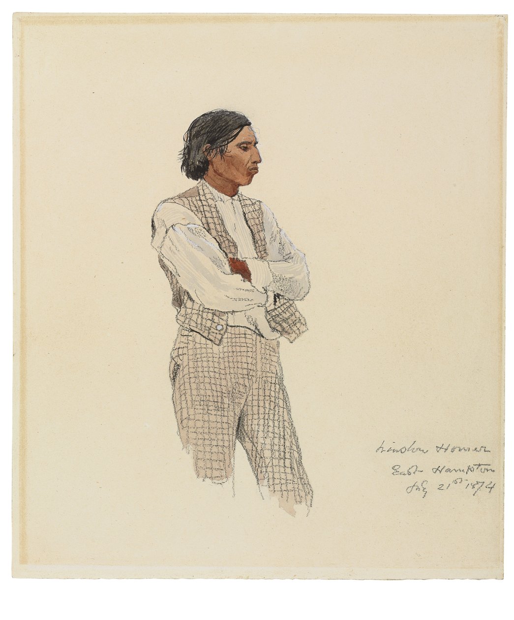 David Pharohh, The Last of the Montauks, 1874 af Winslow Homer