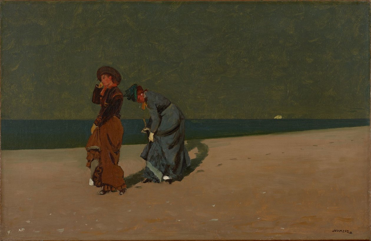 Aften på stranden af Winslow Homer
