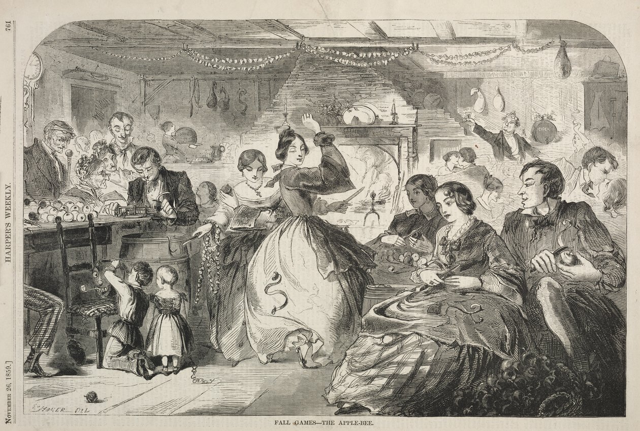 Efterårsspil - The Apple Bee, 1859. af Winslow Homer