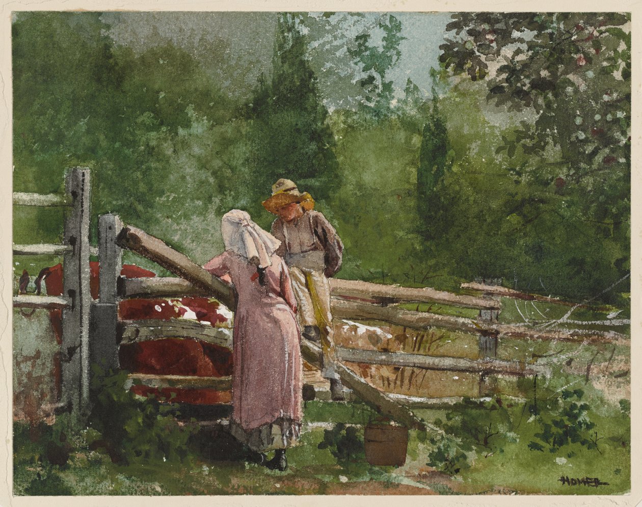 Fodringstid af Winslow Homer