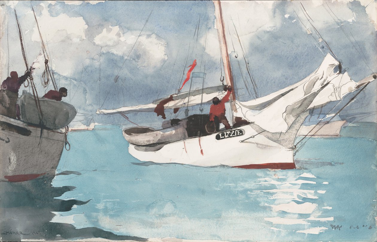 Fiskerbåde, Key West, 1903. af Winslow Homer