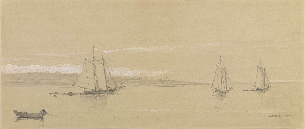 Fiskeflåde ved Gloucester af Winslow Homer