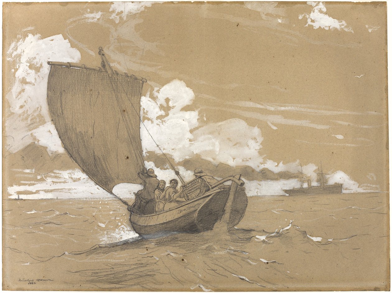 Fiskeri ud for Scarborough af Winslow Homer