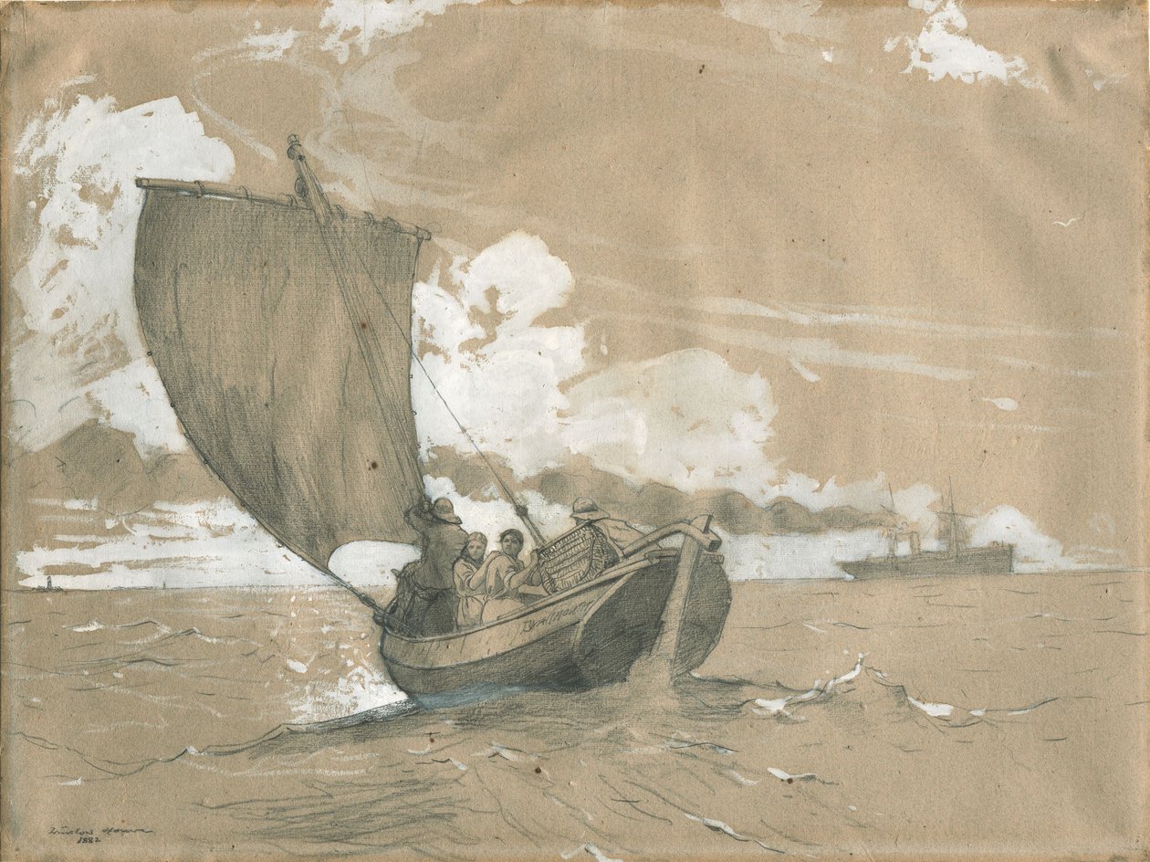 Fiskeri ud for Scarborough af Winslow Homer