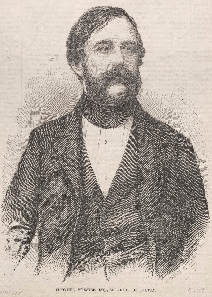 Fletcher Webster, Esq., Surveyor of Boston, 1859. af Winslow Homer