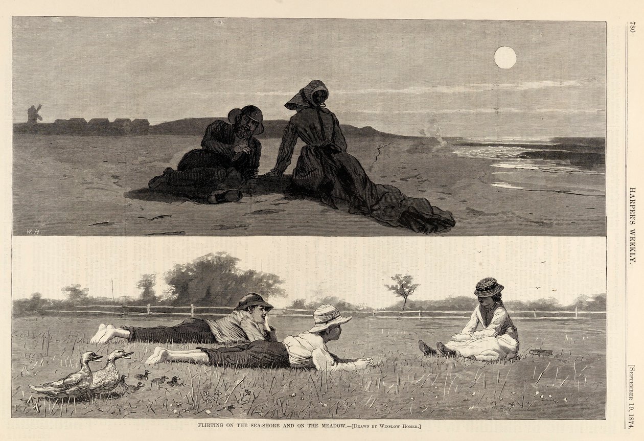 Flirt on the Sea-Shore and on the Meadow, fra Harper