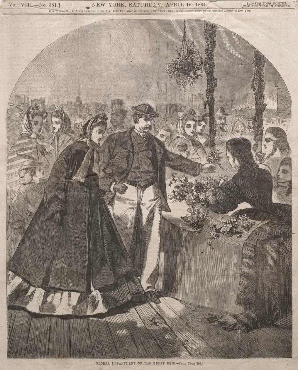 Floral Department of the Great Fair, 1864. af Winslow Homer