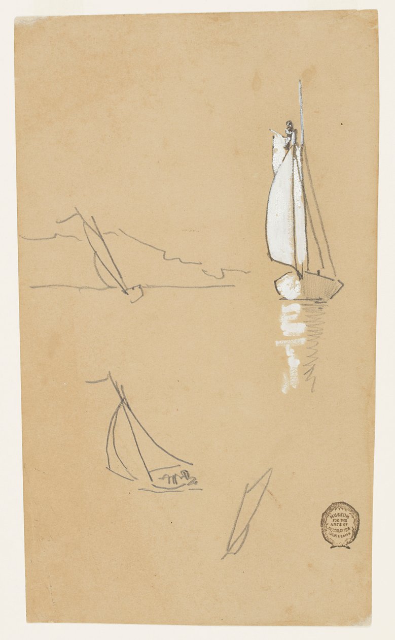 Fire skitser af slupper af Winslow Homer