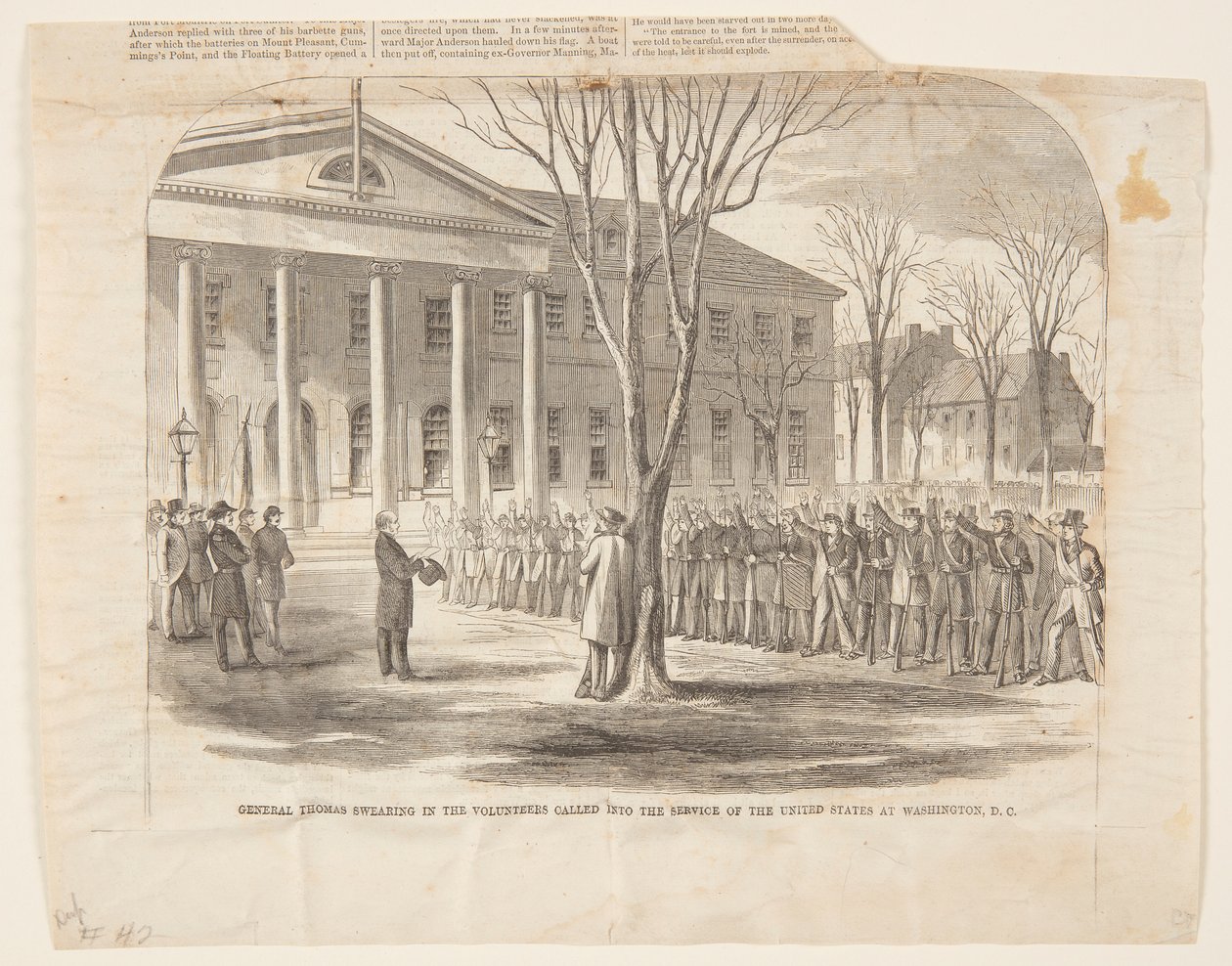 General Thomas Swearing in the Volunteers Called into the Service of the United States at Washington D.C. af Winslow Homer