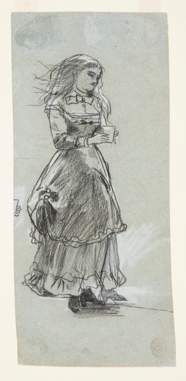 Pige holder et drikkeglas af Winslow Homer