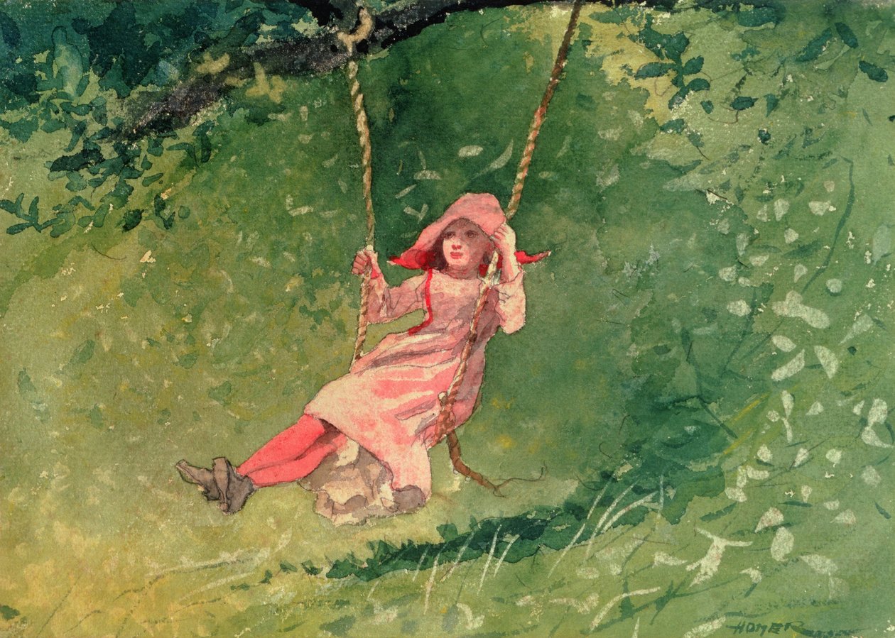 Pige på en gynge af Winslow Homer