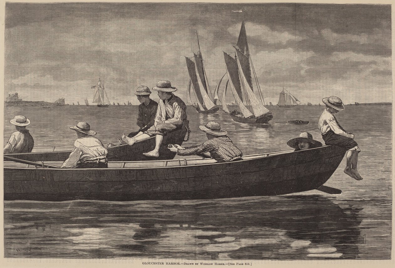 Gloucester Harbor, udgivet 1873. af Winslow Homer