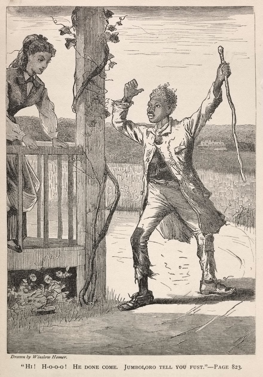 Hej! H-O-O-O! Han er færdig med at komme. Jumboloro Tell You First., 1869. af Winslow Homer