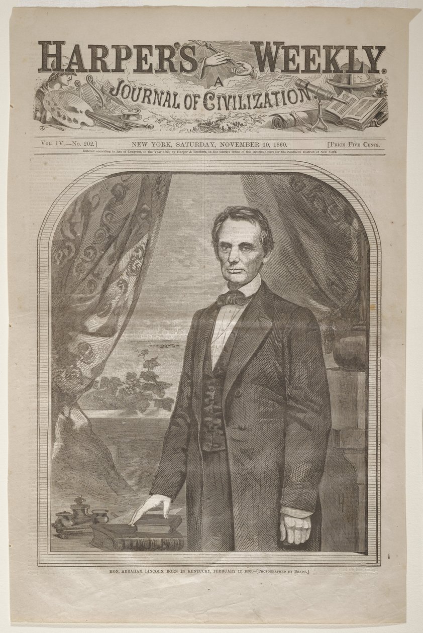 Den ærede Abraham Lincoln, født i Kentucky, 12. februar 1809 af Winslow Homer