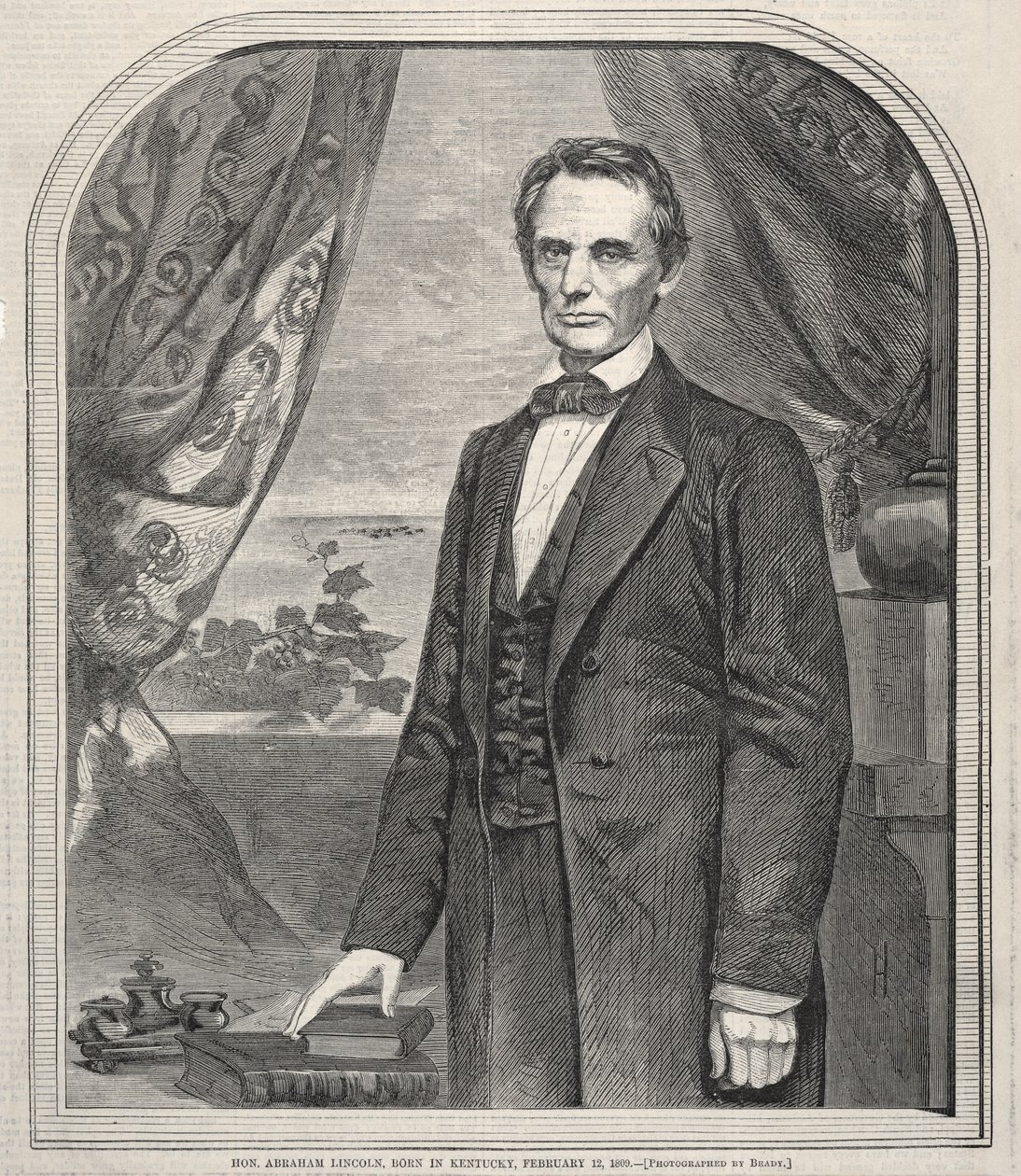 Hon. Abraham Lincoln, født i Kentucky, 12. februar 1809, 1860. af Winslow Homer