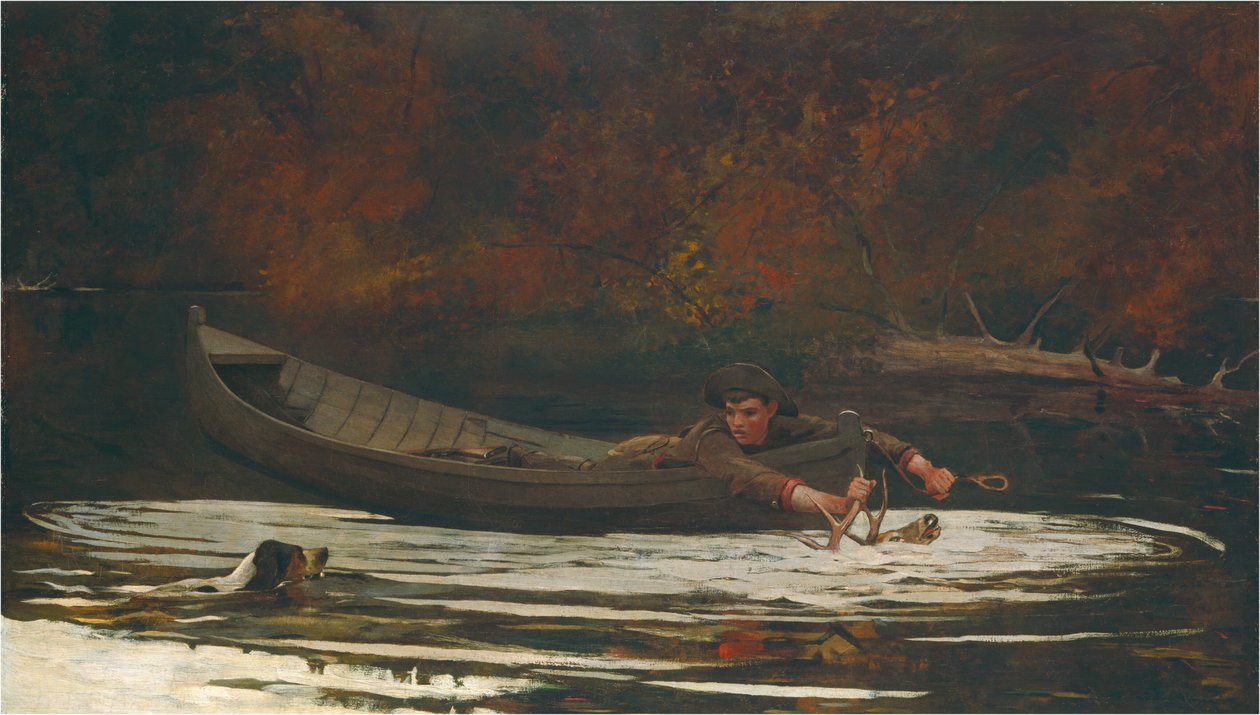 Hund og Jæger af Winslow Homer