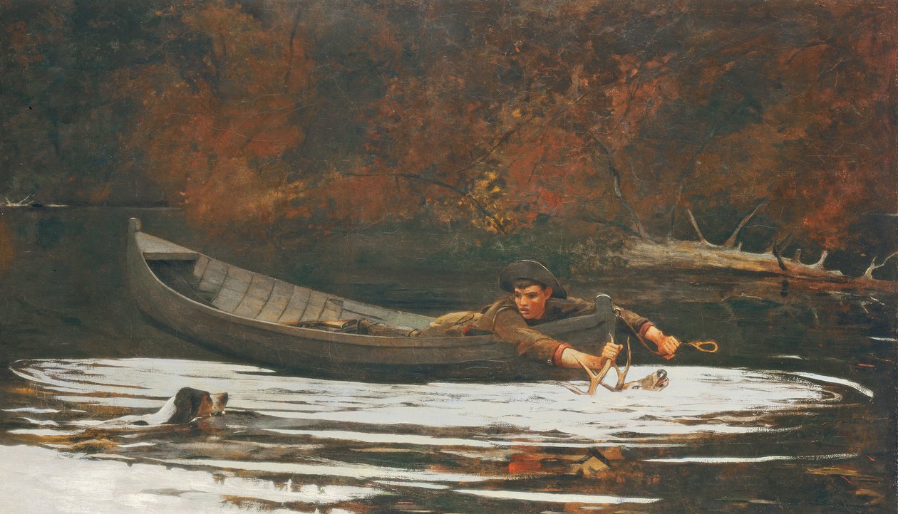 Hund og jæger, 1892 af Winslow Homer