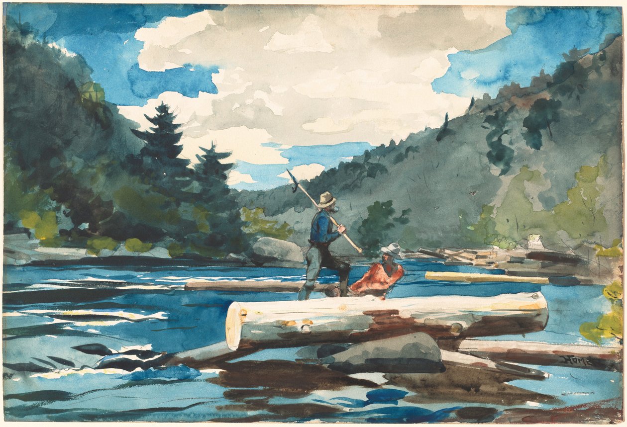 Hudson River, skovhugst af Winslow Homer
