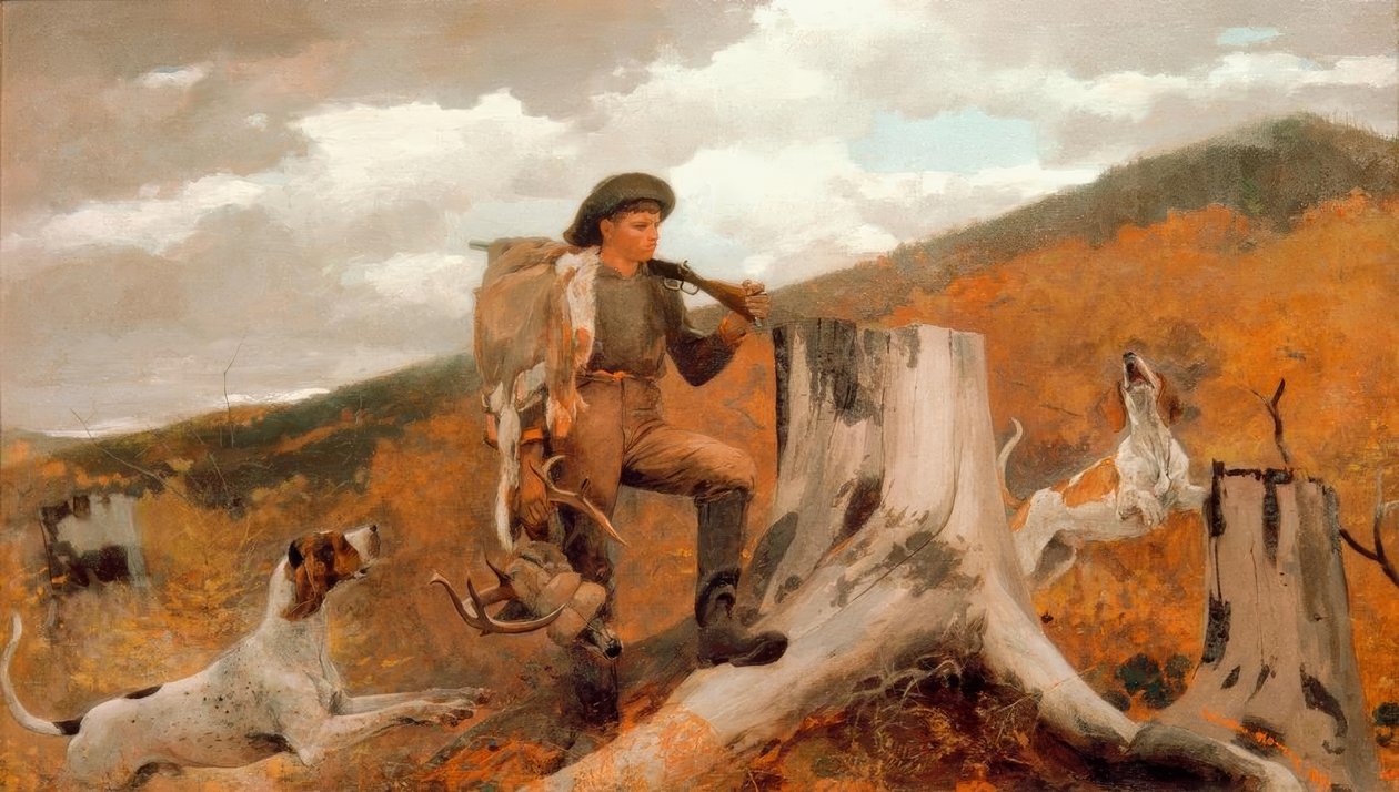 Jæger og hunde af Winslow Homer