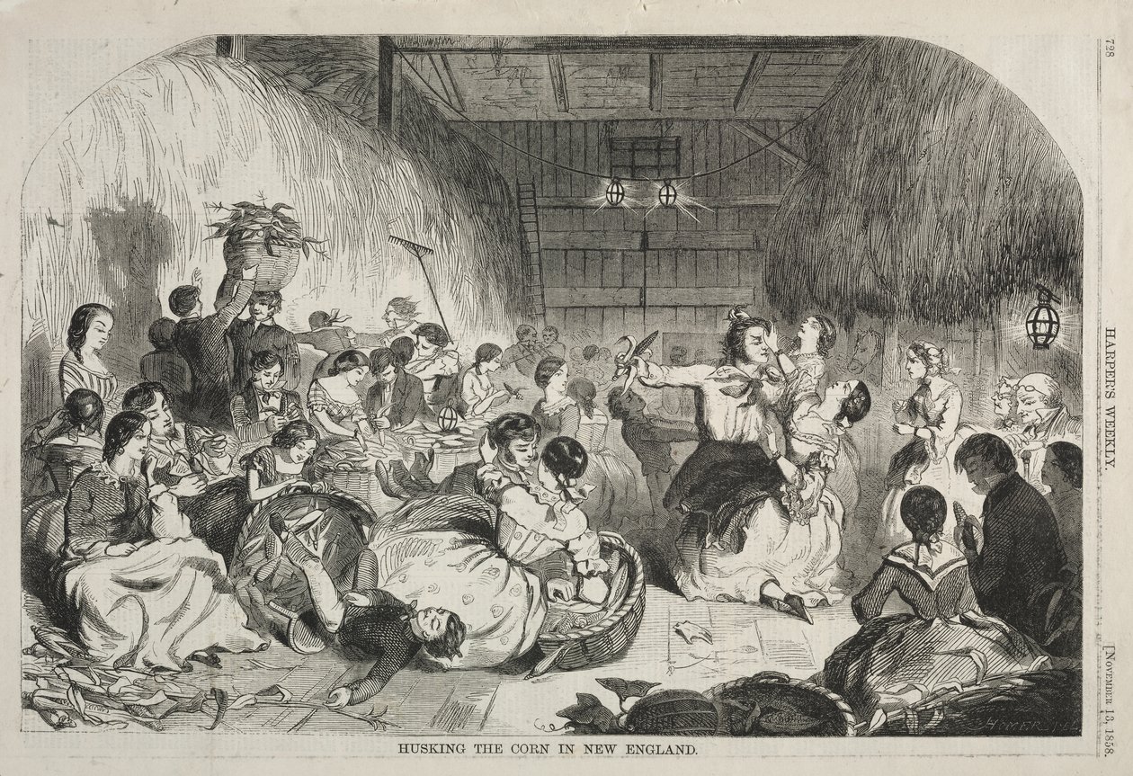 Afskalning af majs i New England af Winslow Homer